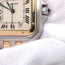 Load image into Gallery viewer, CARTIER PANTHERE MM 2 Row W26.5mm × H26.8mm Stainless Steel K18YG Ivory DialW25028B6
