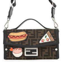 将图像加载到图库查看器中，FENDI FENDIlicious Bucket Soft Trunk Zucca Pattern Brown/Black7VA565 Canvas Leather
