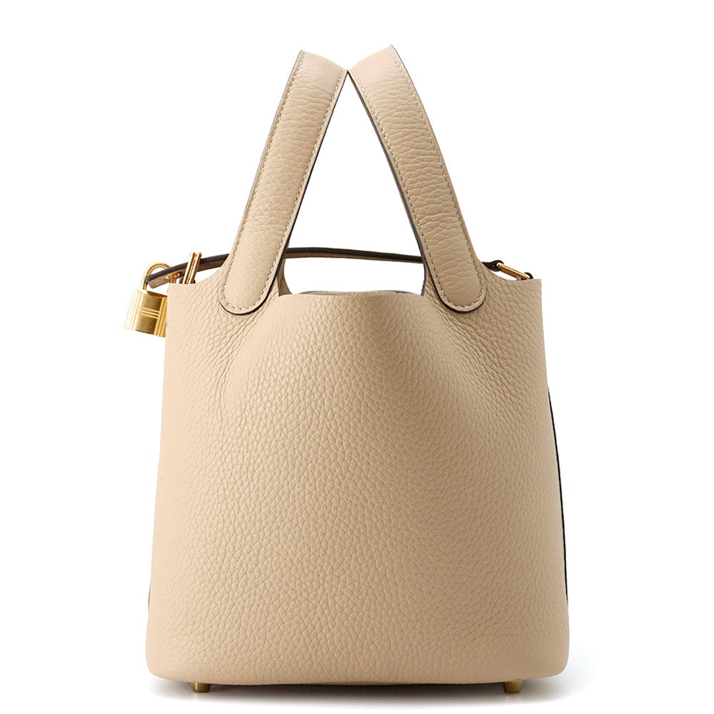 HERMES Picotin Lock Trench Taurillon Clemence Size PM