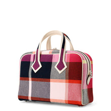 Load image into Gallery viewer, HERMES Victoria3 Fool Toe Marine/Ecru/Black/Framboise Toile Cadrille Swift Leather Size Mini
