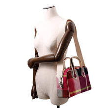 Load image into Gallery viewer, HERMES Victoria3 Fool Toe Marine/Ecru/Black/Framboise Toile Cadrille Swift Leather Size Mini
