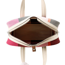 Load image into Gallery viewer, HERMES Victoria3 Fool Toe Marine/Ecru/Black/Framboise Toile Cadrille Swift Leather Size Mini
