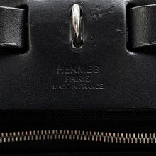 将图像加载到图库查看器中，HERMES Herbag zip Black Toile Military Vache Hunter Leather Size PM
