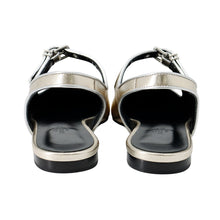 将图像加载到图库查看器中，HERMES Ballet Flats Cleo Platinum/Gris ArgentH251147Z Chèvre Nappa Metallized Size 36
