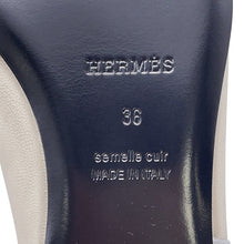 将图像加载到图库查看器中，HERMES Ballet Flats Cleo Platinum/Gris ArgentH251147Z Chèvre Nappa Metallized Size 36
