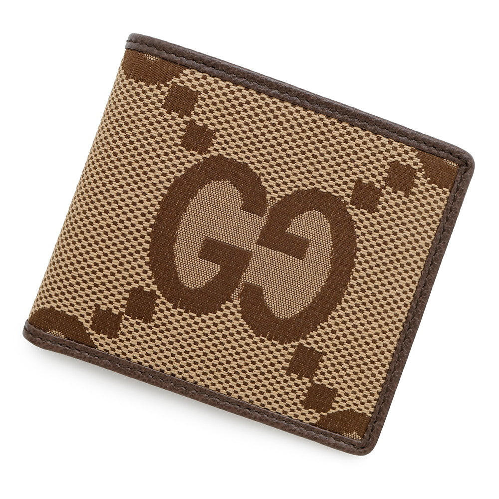 GUCCI Jumbo GG Bifold Wallet Brown/Beige699308 GG Canvas/Leather