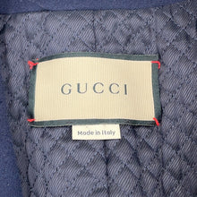 Load image into Gallery viewer, GUCCI Coat with GGChain Size 38 Navy669525 Wool 98% Nylon2%
