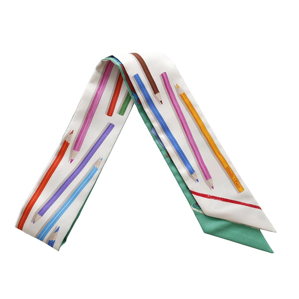 HERMES Twilly: Get out your colored pencils! A Vos Crayons Multicolor Silk100%