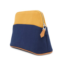 Load image into Gallery viewer, HERMES BolidePouch Yellow/Navy Cotton100% Size Mini
