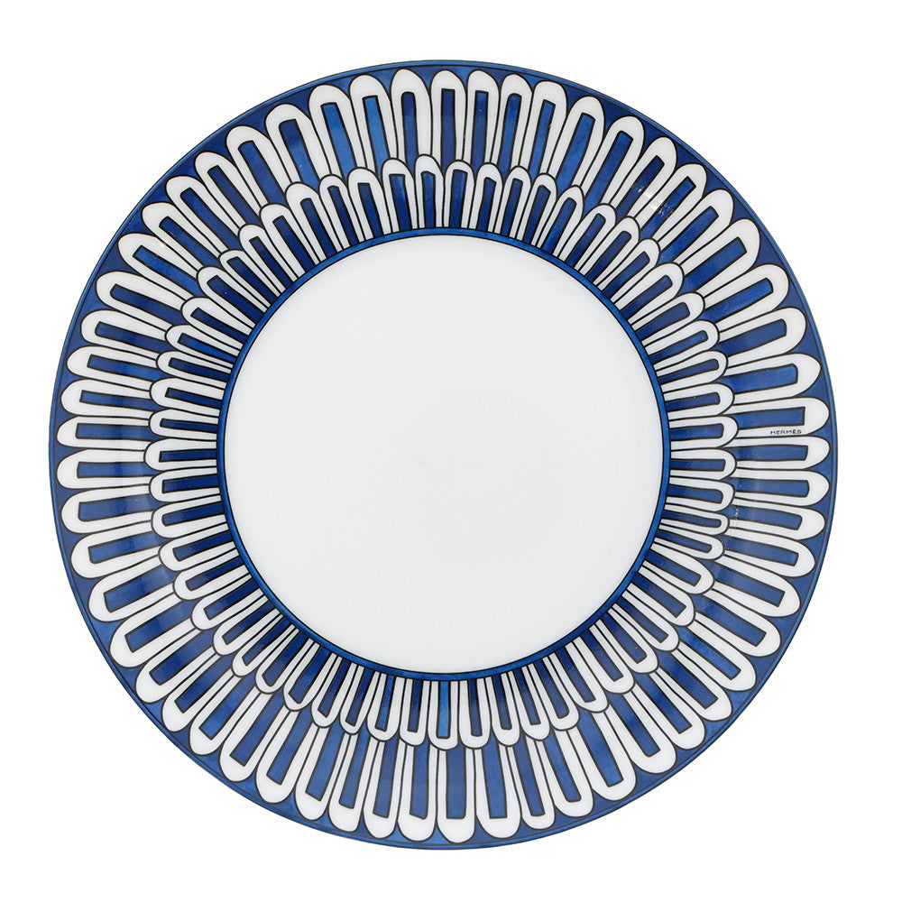 HERMES Dessert Plate Blue Daiyule White/Blue Porcelain Size Diameter21㎝/Height2㎝