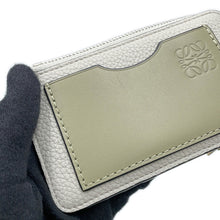 Load image into Gallery viewer, LOEWE Coin card holder Shell Gray/EucalyptusC660Z40X07 Soft Grained Calf Leather
