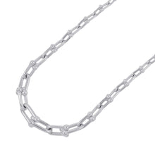 将图像加载到图库查看器中，TIFFANY&amp;Co. Hardware Graduated Link Necklace60153092 SV925

