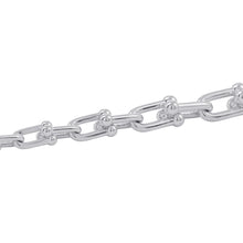 将图像加载到图库查看器中，TIFFANY&amp;Co. Hardware Graduated Link Necklace60153092 SV925
