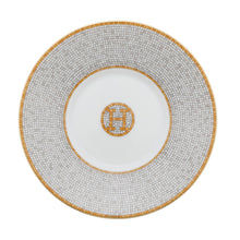 Load image into Gallery viewer, HERMES Mosaique Cup &amp; Saucer Set of 2 White/Yellow/Gold Porcelain
