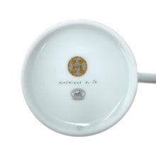 Load image into Gallery viewer, HERMES Mosaique Cup &amp; Saucer Set of 2 White/Yellow/Gold Porcelain
