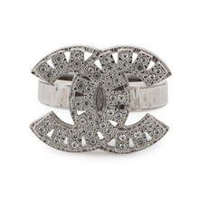 Load image into Gallery viewer, CHANEL CC Logo Ring Size Approximately13 Metal strass
