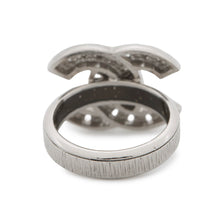 Load image into Gallery viewer, CHANEL CC Logo Ring Size Approximately13 Metal strass
