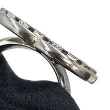 Load image into Gallery viewer, CHANEL CC Logo Ring Size Approximately13 Metal strass
