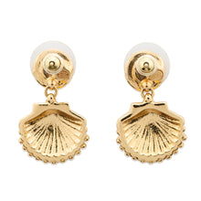 Load image into Gallery viewer, CHANEL Seashell CC Logo EarringsABA066 Metal strass
