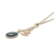 Load image into Gallery viewer, CHANEL NO.5 CC Logo Round Necklace GreenA63105 Metal

