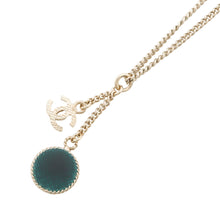 Load image into Gallery viewer, CHANEL NO.5 CC Logo Round Necklace GreenA63105 Metal
