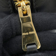 将图像加载到图库查看器中，MIUMIU Bo Bag Black5BB117 Calf Leather Size Large
