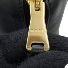将图像加载到图库查看器中，MIUMIU Bo Bag Black5BB117 Calf Leather Size Large
