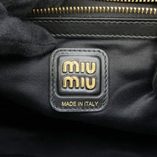 将图像加载到图库查看器中，MIUMIU Bo Bag Black5BB117 Calf Leather Size Large
