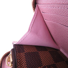 Load image into Gallery viewer, LOUIS VUITTON Portefeuille Clemence Rose BallerineN41626 Damier Ebene Canvas

