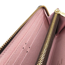 Load image into Gallery viewer, LOUIS VUITTON Portefeuille Clemence Rose BallerineN41626 Damier Ebene Canvas
