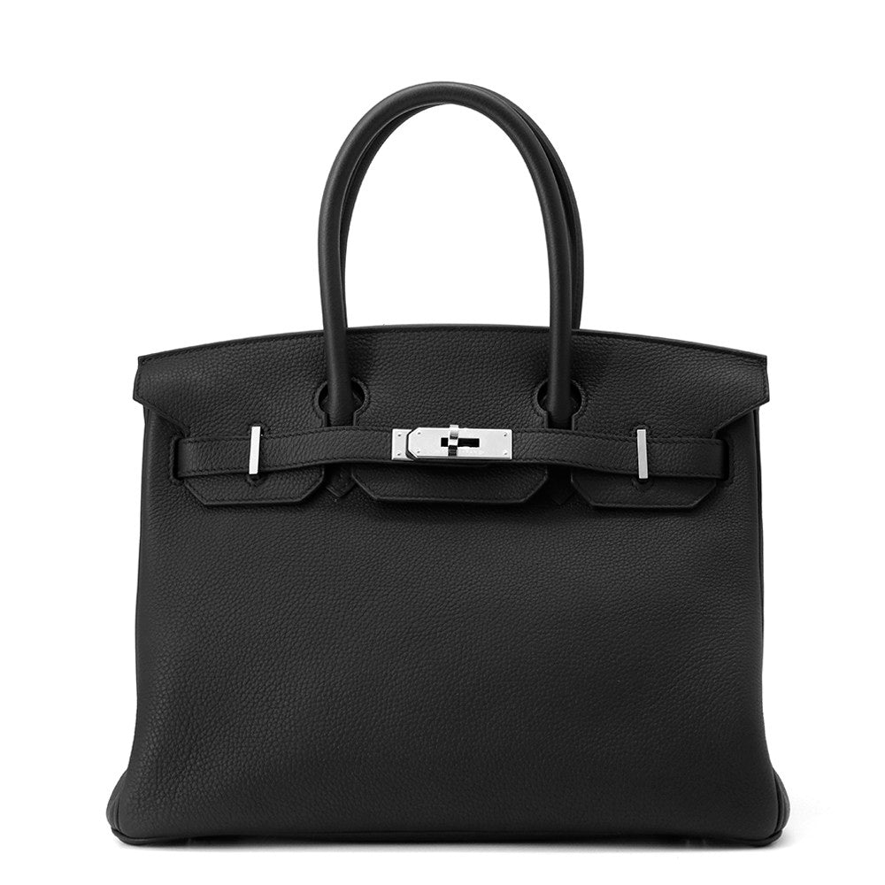HERMES Birkin Black Togo Leather Size 30