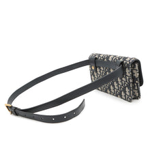 Load image into Gallery viewer, Dior Oblique Trotter Belt Bag NavyS5619CTZQ Leather Canvas
