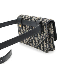 Load image into Gallery viewer, Dior Oblique Trotter Belt Bag NavyS5619CTZQ Leather Canvas
