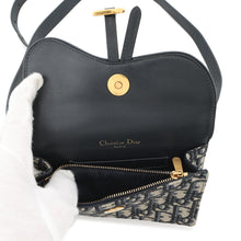 Load image into Gallery viewer, Dior Oblique Trotter Belt Bag NavyS5619CTZQ Leather Canvas
