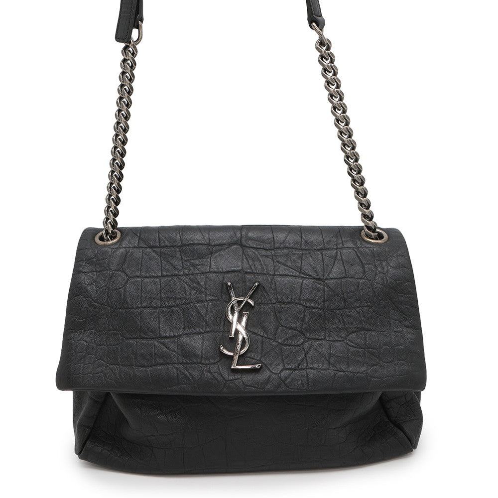 SAINT LAURENT PARIS ChainShoulder Bag Black574106 Embossed Leather