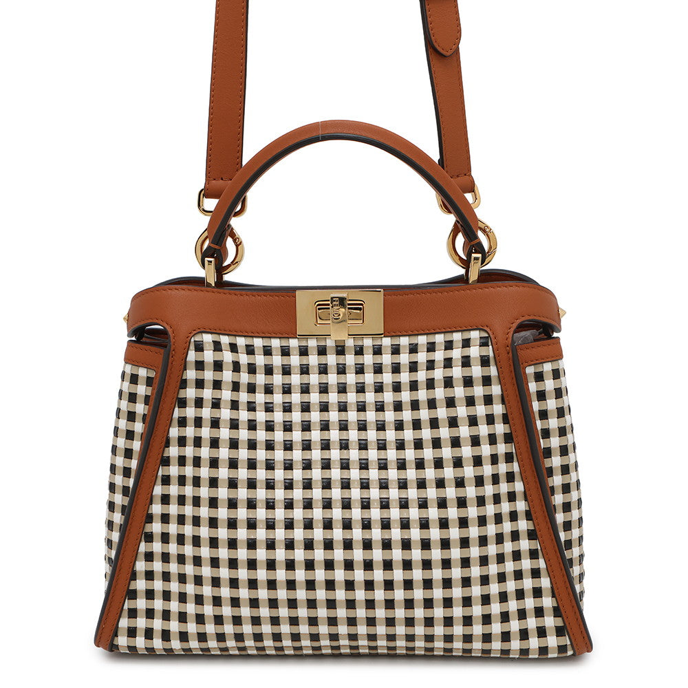 FENDI Peekaboo Essentials Brown/Multicolor8BN302 Leather