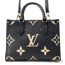 将图像加载到图库查看器中，LOUIS VUITTON Onthego Noir/BeigeM45659 Bicolor Monogram Empreinte Leather Size PM
