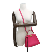 将图像加载到图库查看器中，FENDI Selleria Peekaboo 2wayBag Pink8BN244 Leather Size Mini

