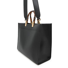 Load image into Gallery viewer, FENDI Sunshine Tote Bag Black8BH386 Calf Leather Size Medium
