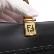Load image into Gallery viewer, FENDI Sunshine Tote Bag Black8BH386 Calf Leather Size Medium
