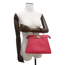 将图像加载到图库查看器中，FENDI Peekaboo I see you Pink8BN327 Leather Size Small
