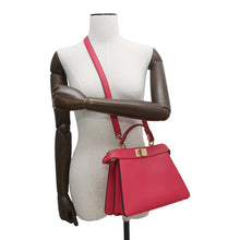 将图像加载到图库查看器中，FENDI Peekaboo I see you Pink8BN327 Leather Size Small
