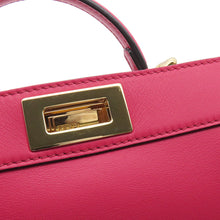 将图像加载到图库查看器中，FENDI Peekaboo I see you Pink8BN327 Leather Size Small
