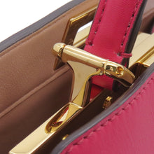 将图像加载到图库查看器中，FENDI Peekaboo I see you Pink8BN327 Leather Size Small

