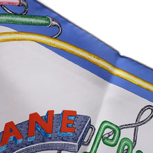 Load image into Gallery viewer, HERMES Carre Chevaloscope Neon CHEVALOSCOPE NEON Size 45 Blue Lavande/Blanc Silk100%
