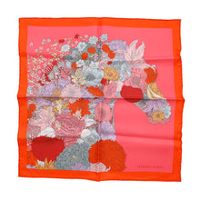 Load image into Gallery viewer, HERMES Carre Robe Legere Size 45 Vermillon/Rose/Gris Silk100%

