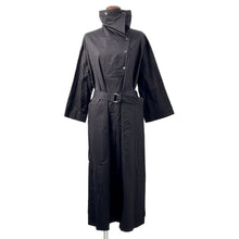 将图像加载到图库查看器中，HERMES Loose dress with belt Size 34 BlackH5H0543DV0234 Cotton100%
