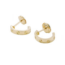 将图像加载到图库查看器中，CARTIER Love Hoop Earrings Size SmallB8028800 18K Yellow Gold

