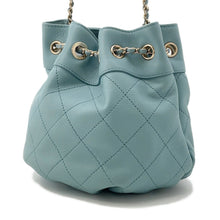 Load image into Gallery viewer, CHANEL Matelasse Drawstring ChainShoulder Bag PowderBlueAS1439 Lambskin

