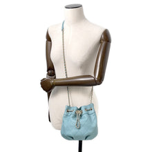 Load image into Gallery viewer, CHANEL Matelasse Drawstring ChainShoulder Bag PowderBlueAS1439 Lambskin
